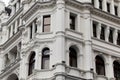 British victorian facades of residential buildings the streets of London UK