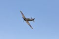 British vintage fighter plane flying