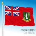 British Virgin islands civil ensign flag, United Kingdom overseas territory