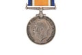 The British War Medal, 1914-18 With Ribbon, Silver Vintage Military Medal (Squeak), Obverse, World War One