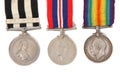 British War Medals featuring Queen Victoria, King George V and King George VI