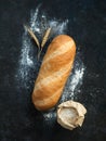 British White Bloomer or Baton loaf bread