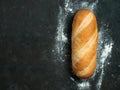 British White Bloomer or Baton loaf bread
