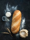 Sourdough Bloomer or Baton loaf bread Royalty Free Stock Photo