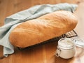 Sourdough Bloomer or Baton loaf bread Royalty Free Stock Photo