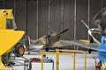 British Spitfire Fighter Aircraft In A Hanger