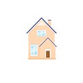 Classic British Style House Vector Icon Royalty Free Stock Photo