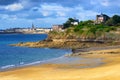 Brittany atlantic coast with St Malo and Dinard towns Royalty Free Stock Photo
