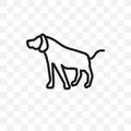 Brittany dog vector linear icon isolated on transparent background, Brittany dog transparency concept can be used for web and mobi