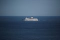 Brittany Ferry in the English Channel near Ventnor, United Kingdom. Royalty Free Stock Photo