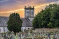 Brittany, Ile-aux-Moines island, the church and the cemetery