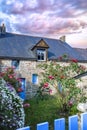 Brittany, Ile aux Moines island, typical house