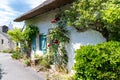 Brittany, Ile aux Moines island, thatched cottage