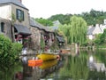 In Brittany, seen the picturesque houses with their flowery facades.