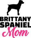 Brittany Spaniel mom silhouette