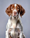 Brittany Spaniel puppy dog portrait