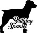 Brittany Spaniel silhouette real word