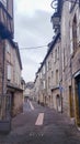 Brive la Gaillarde small pedestrian city street in medieval town