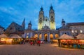 Bressanone Christmas market in the evening. Trentino Alto Adige, northern Italy.