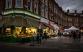 Brixton, London, UK: Electric Avenue in Brixton at night