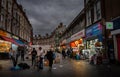 Brixton, London, UK: Electric Avenue in Brixton at night