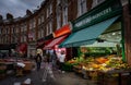 Brixton, London, UK: Electric Avenue in Brixton at night