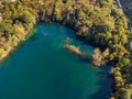 Brljan waterfalls in Krka National Park,Croatia.Aerial view Royalty Free Stock Photo