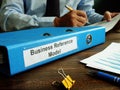 BRM - Business Reference Model papers in the folder. Royalty Free Stock Photo