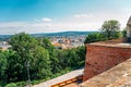 Brno city panorama view from Spilberk Castle in Brno, Czech Republic