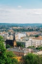 Brno city panorama view from Spilberk Castle in Brno, Czech Republic