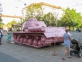 Pink tank in Brno