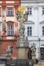 Baroque 17th century Holy Trinity column on Vegetable Market (Zelny trh), Brno, Czech Republic Royalty Free Stock Photo