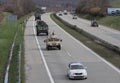 Brno,Czech Republic-March 30,2015:Dragoon Ride - US army convoy Royalty Free Stock Photo