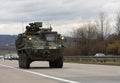 Brno,Czech Republic-March 30,2015:Dragoon Ride - US army convoy Royalty Free Stock Photo