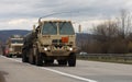 Brno,Czech Republic-March 30,2015:Dragoon Ride - US army convoy Royalty Free Stock Photo