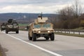 Brno,Czech Republic-March 30,2015:Dragoon Ride - US army convoy Royalty Free Stock Photo