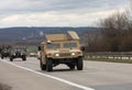 Brno,Czech Republic-March 30,2015:Dragoon Ride - US army convoy Royalty Free Stock Photo