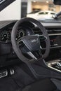 Interior of an expensive Audi luxury car Royalty Free Stock Photo