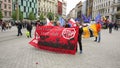 Brno, Czech Republic May 1, 2016: Demonstration and march against the European Union, refugees and democracies
