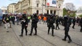 BRNO, CZECH REPUBLIC, MAY 1, 2017: March of radical extremists, suppression of democracy, against European Union