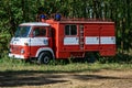 Old Avia fire engine in the forest