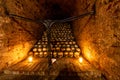 BRNO, CZECHIA - SEPTEMBER 7, 2021: Underground ossuary under the Church of St. James in Brno, Czech Republ