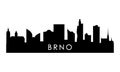 Brno skyline silhouette.