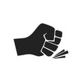 Bro fist bump or power five pound flat vector icon for apps and websites Royalty Free Stock Photo