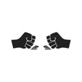 Bro fist bump or power five pound flat vector icon for apps and websites Royalty Free Stock Photo