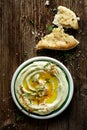 Broad bean hummus, vegan dip