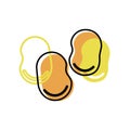 Broad bean icon, vector illustration