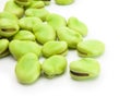 Broad beans isolated on white