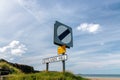 National speed limit sign at Broad Haven Pembrokeshire on September14, 2019 Royalty Free Stock Photo