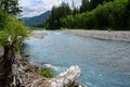 Broad Hoh River in Olympic National Park, Washington, USA Royalty Free Stock Photo